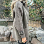 Lunelora - Manteau Mi-Long Élégant à Double Boutonnage
